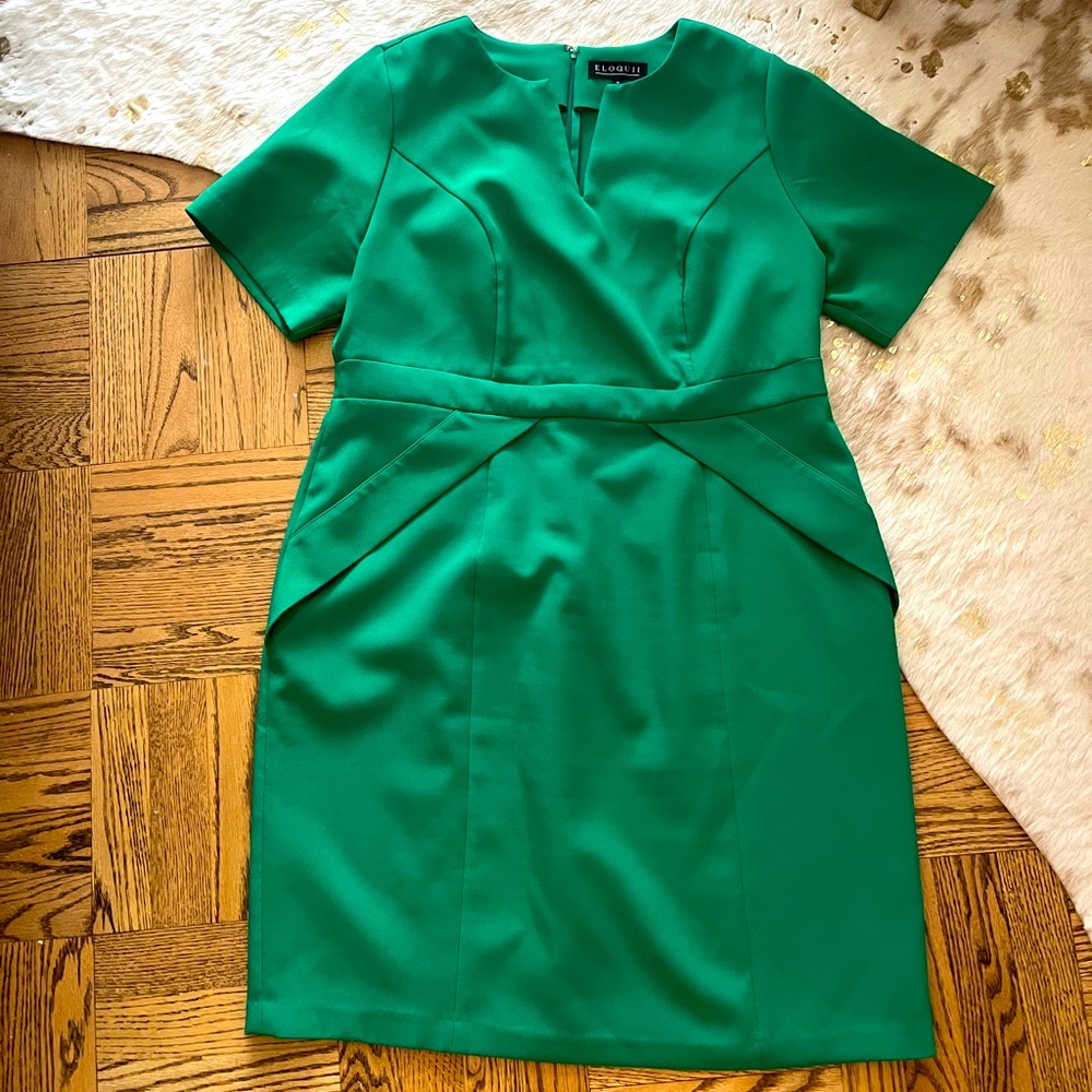 Elloqui Work Dress - Super Flattering Curvy Cut